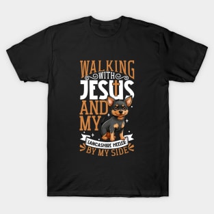 Jesus and dog - Lancashire Heeler T-Shirt